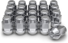 White Knight Chrome M12x1.50 Bulge Acorn Lug Nut, 20 Count